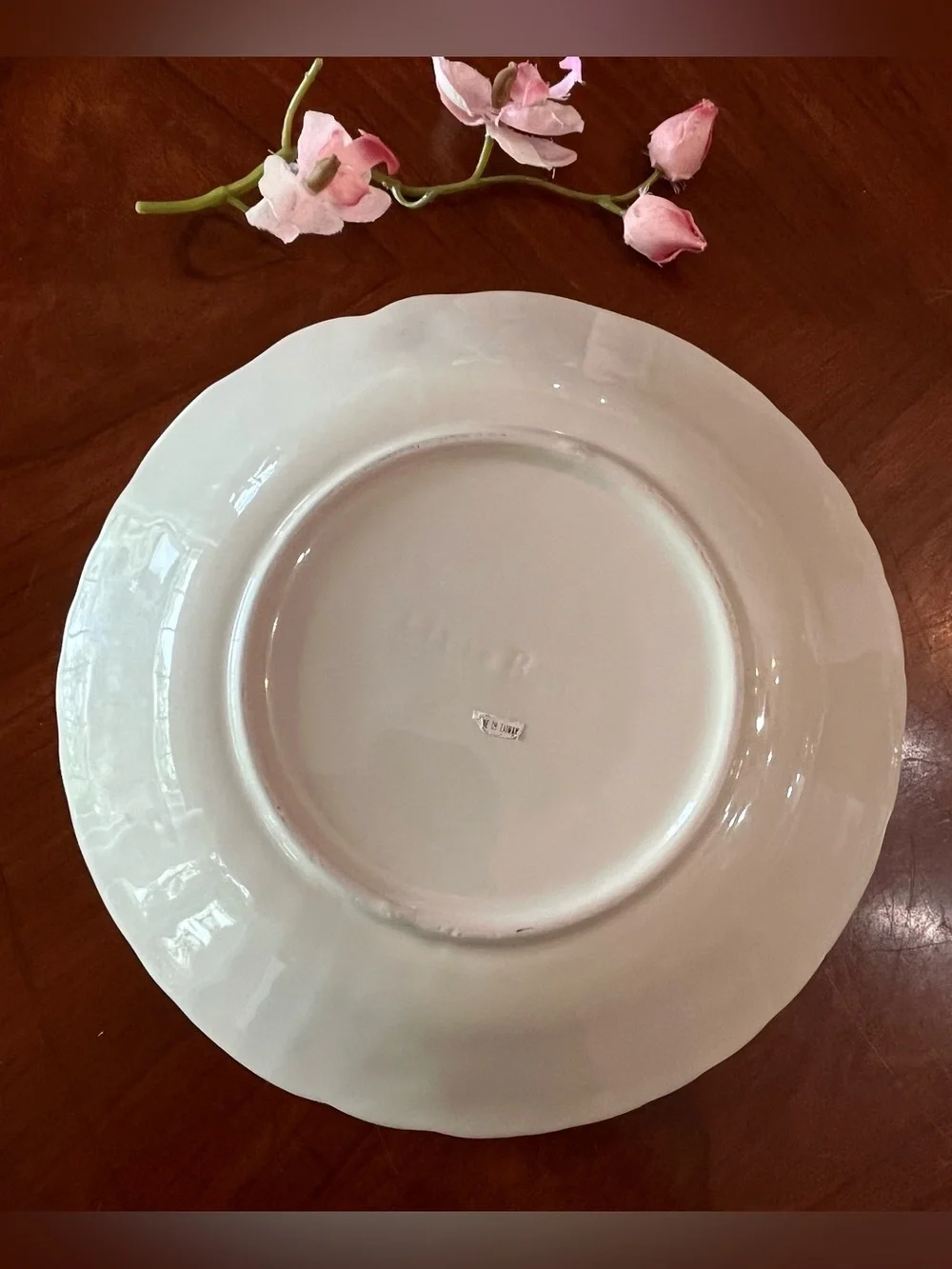 VTG Claire Burke Pottery Raised Fruit Design Ivory Serving Bowl Platter 10.5